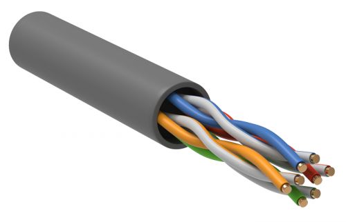Витая пара ITK U/UTP кат. 5E 4х2х24AWG PATCH LSZH 500м сер. LC2-C5E04-121 LC2-C5E04-121