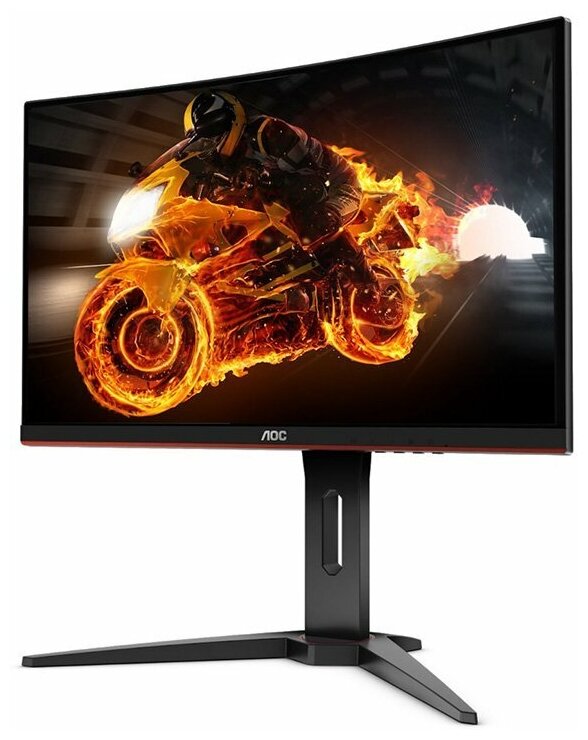 Монитор AOC 23,6" 1920x1080 MVA WLED 16:9 5ms VGA 2*HDMI DP 3000:1 50M:1 178/178 250cd Speakers HAS Swiwel Black/Red C24G1 C24G1