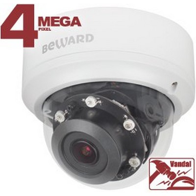 Купольная IP камера Beward 4 Мп, 1/3'' КМОП, 0.05 лк (день)/0.005 лк (ночь), 2хWDR до 120 дБ,  2688x1512, 60 к/с, 4 потока Н.264/H.265/MJPEG BD4685DV BD4685DV