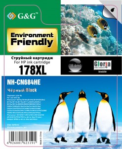 Картридж G&G струйный черный 178XL для НР Photosmart D5460/B8550/C5324/C5380/C6324/C6380/ NH-CN684HE NH-CN684HE