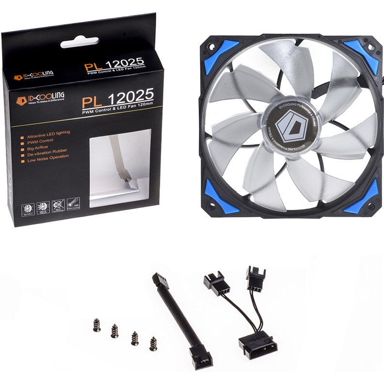 Вентилятор ID-Cooling PL-12025-B Blue LED PL-12025-B PL-12025-B