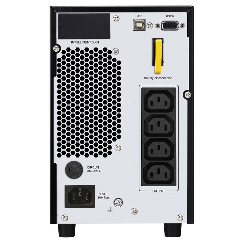 Источник бесперебойного питания APC Easy UPS SRV 2000VA, On-Line, 1.6 kWatt, 2.0 kVA, (4) IEC 320 C13, black, DB-9 RS-232, SmartSlot™ SRV2KI SRV2KI