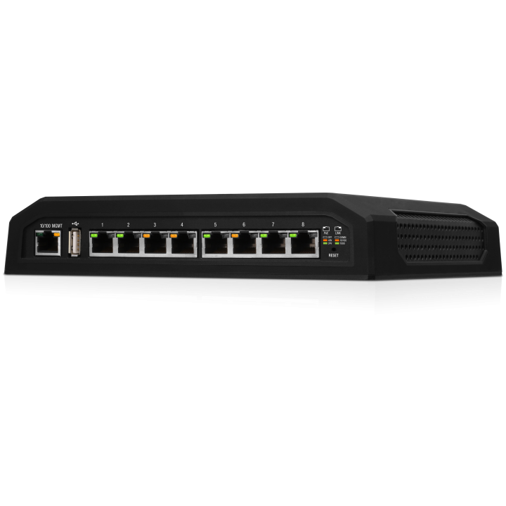 Коммутатор Ubiquiti NET SWITCH 8PORT 1000M POE ES-8XP UBIQUITI 1x10Base-T / 100Base-TX|8x10Base-T / 100Base-TX / 1000Base-T|PoE ports 8|Activity|Link|Power|Размер 210 x 185 x 41mm|Вес без упаковки 1.24 кг ES-8XP ES-8XP