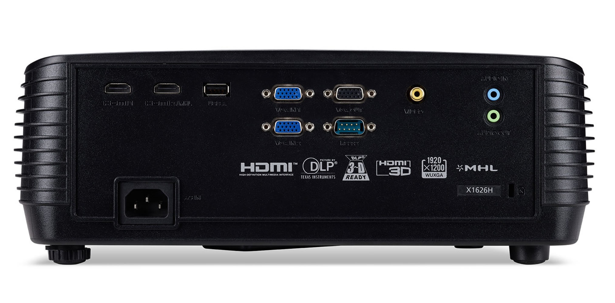 Проектор Acer X1626AH DLP 3D, WUXGA, 4000Lm, 10000/1, HDMI, 3.7kg,EURO Power EMEA MR.JRF11.001 MR.JRF11.001