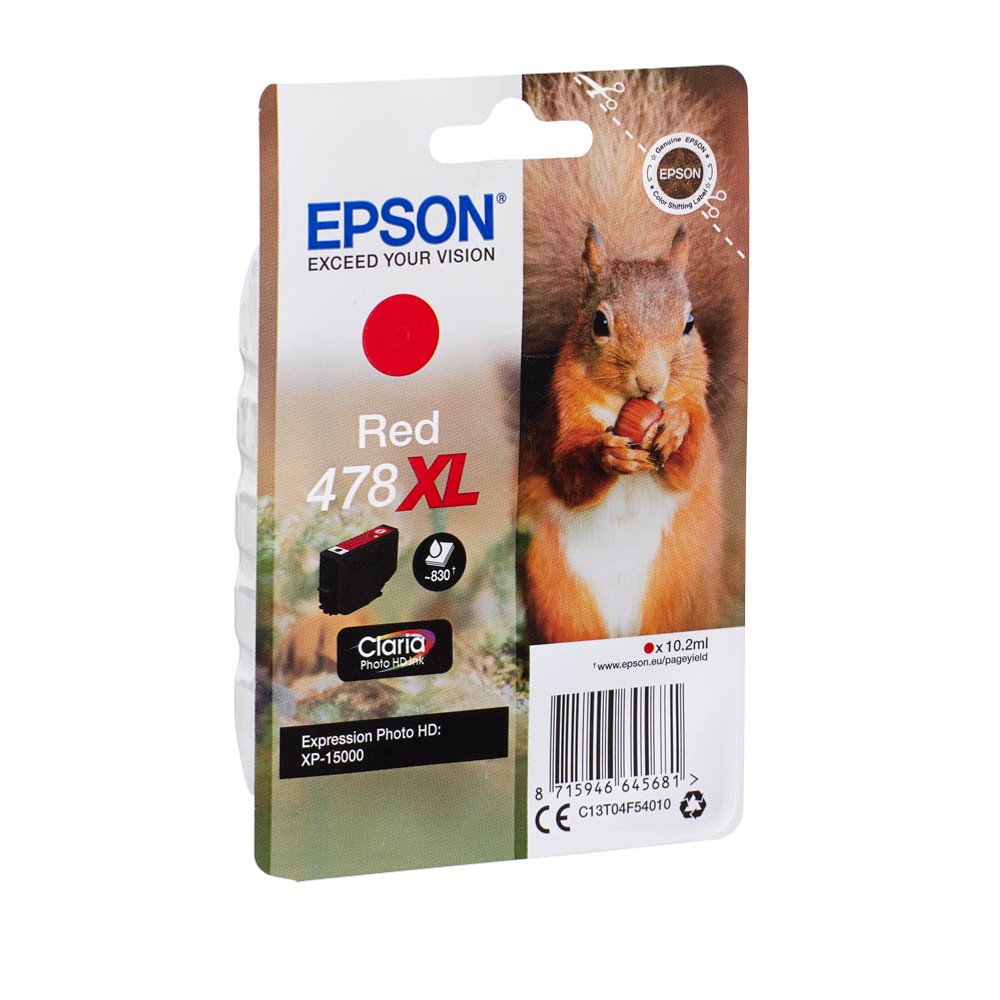Картридж Epson T04F5 T04F5 Картридж с красными чернилами Claria Photo HD Ink повышенной XL емкости (830 фото) для принтера Epson XP-15005 C13T04F54020 C13T04F54020