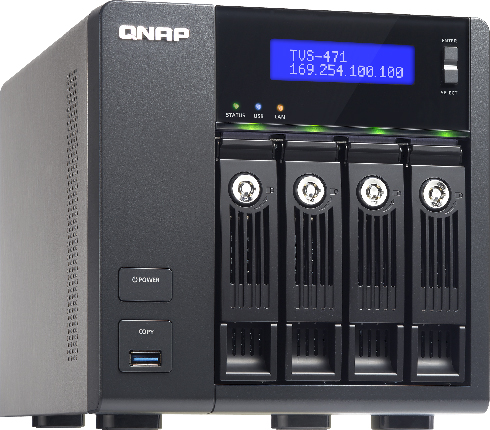 Сетевой RAID-накопитель QNAP Двухъядерный Intel G3250 3,2 ГГц, 4 ГБ. TVS-471-PT-4G TVS-471-PT-4G