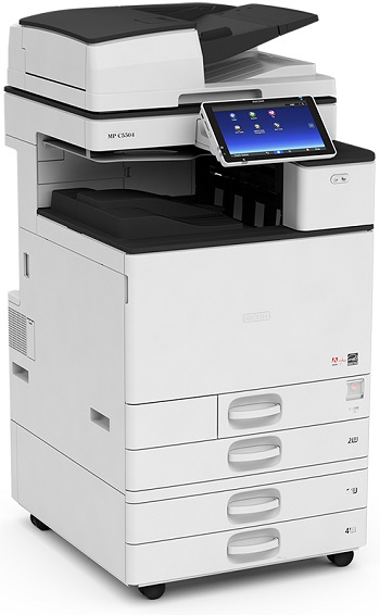 МФУ Ricoh MP C5504exASP A3, цветной, 2Гб, 55стр/мин, дуплекс, GigaLAN, HDD250, PS, SPDF220, с девел-ом, без тонера 418007 418007