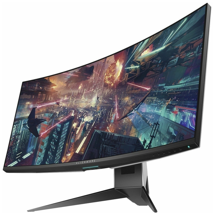 Монитор Dell 34.1" AW3418DW, Curved, IPS, 3440x1140, 4ms, 300cd/m2, 1000:1, 178/178, Height adjustable, Swivel ,HDMI, DP, 4xUSB 3.0, Alien FX Lightning, G- 3418-7056 3418-7056