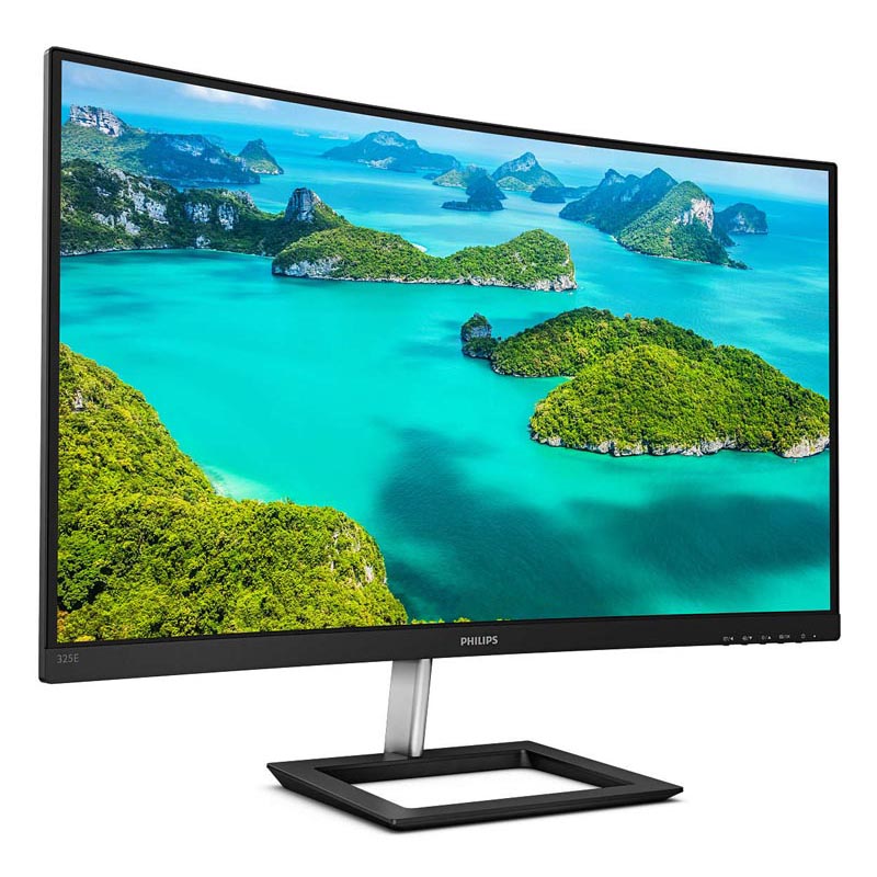 Монитор Philips 31.5'' 16:9 2560х1440(WQHD) VA, Curved, nonGLARE, 250cd/m2, H178°/V178°, 3000:1, 16.7M, 4ms, VGA, HDMI, DP, Tilt, 2Y, Black 325E1C (00/01) 325E1C (00/01)
