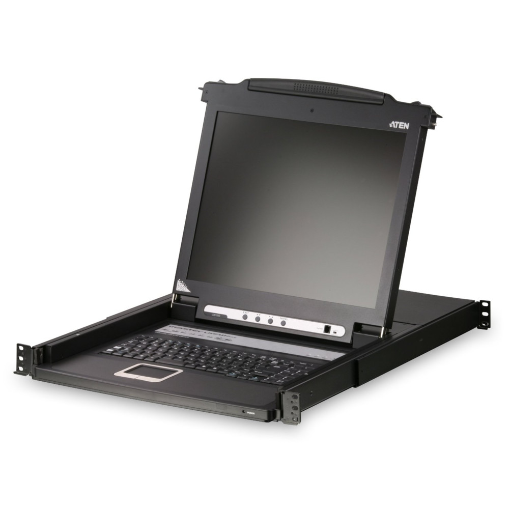 Переключатель ATEN электронный KVM, 2 user консоль LCD 17" => 8 cpu PS2/USB+VGA, с KVM-шнурами PS2 1х1.8м.;USB 1x1.8м.,1280x1024, 1U 19", исп.спец.шнуры, CL5708MR CL5708MR