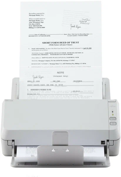 Сканер Fujitsu scanner SP-1125N (Офисный сканер, 25 стр/мин, 50 изобр/мин, А4, двустороннее устройство АПД, USB 3.2, Gigabit Ethernet, светодиодная подсветка)(Замена PA03708-B011 SP-1125) (PA03811-B011) PA03811-B011