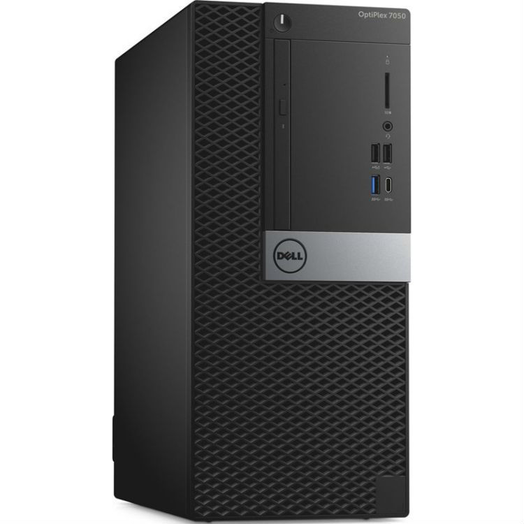 Персональный компьютер Dell Optiplex 7050 MT Core i7-6700 (3,4GHz),16GB (2x8GB) DDR4,256GB SSD + 256GB SSD,AMD R7 450 (4GB),W10 Pro,TPM,DVD,3 years NBD 7050-2578 7050-2578