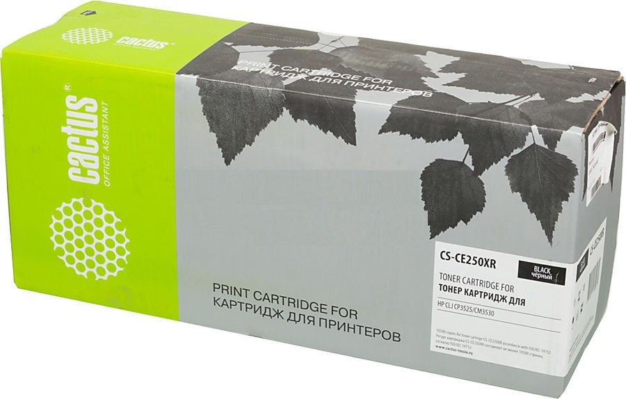 Тонер-картридж Cactus CS-CE250AR черный для HP CLJ CP3525/CM3530 (5000стр.) CS-CE250AR CS-CE250AR