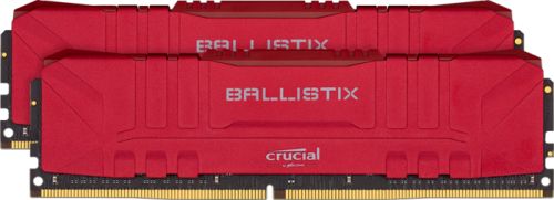Модуль памяти Crucial  Ballistix Gaming DDR4 Общий объём памяти 32Гб Module capacity 16Гб Количество 2 2666 МГц Множитель частоты шины 15 1.35 В красный  BL2K16G26C16U4R BL2K16G26C16U4R