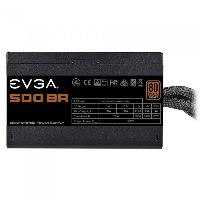 Блок питания EVGA 500 BR 500W, 80+ Bronze 100-BR-0500-K2 100-BR-0500-K2