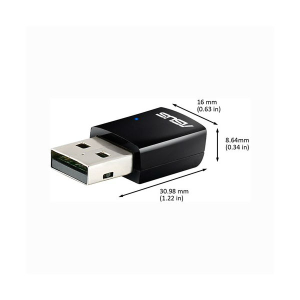 Маршрутизатор ASUS RT-AC52U Двухдиапазонный беспроводной маршрутизатор Wi-Fi 802.11ac до 733 Мбит/c 1xUSB RT-AC52U