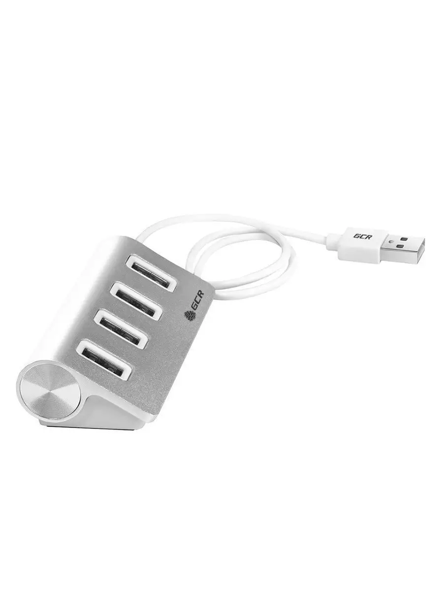 Разветвитель Greenconnect USB 2.0 на 4 порта  0,2m , silver GCR-UH224S GCR-UH224S