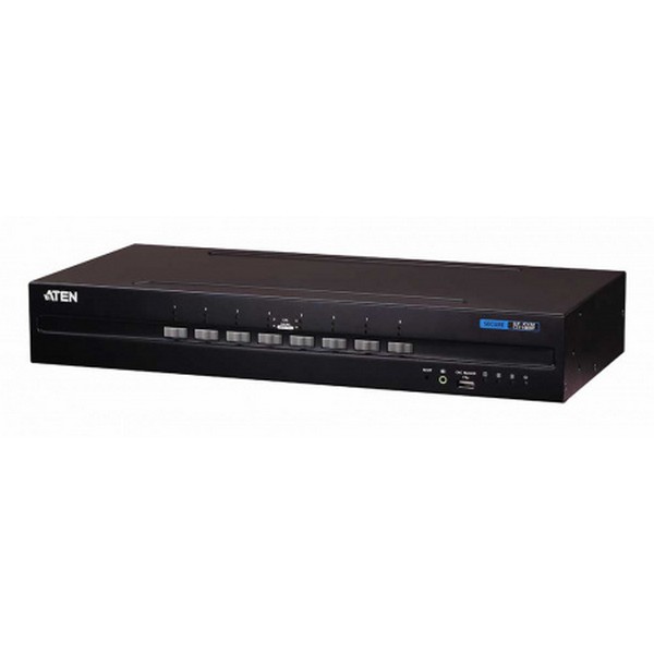 KVM-переключатель ATEN электрон,, KVM+Audio+USB 2,0,  1 user PS/2USB+2xDP =>  8 cpu USB+2xDP, без шнуров, 3840x2160 30Hz, настол,, исп,стандарт,шнуры, без OSD, некаскад,, (DisplayPort ver 1,1) CS1148DP-AT-G CS1148DP-AT-G