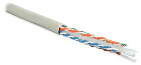 Кабель Hyperline (305 м) витая пара U/UTP, категория 6, 4 пары (23 AWG), одножильный (solid), с разделителем, LSZH, нг(С)-HF, –20°C – +75°C, серый - гарантия: 15 лет компонентная, 25 лет системная UUTP4-C6-S23-IN-PVC-GY-305 UUTP4-C6-S23-IN-PVC-GY-305