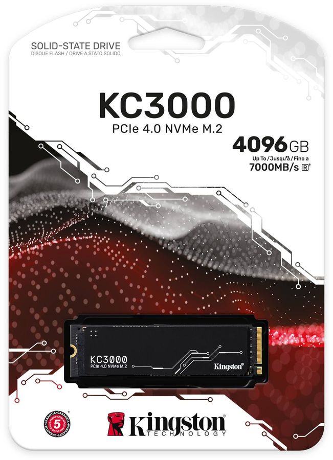 Твердотельный накопитель Kingston PCI-E 4.0 x4 4Tb SKC3000D/4096G KC3000 M.2 2280 SKC3000D/4096G SKC3000D/4096G