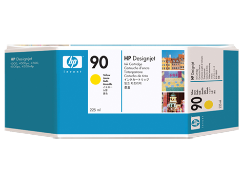 Картридж струйный HP №90 желтый для HP DJ 4000/4000ps/4500/4500p (225мл) C5064A C5064A