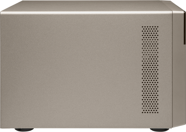 Сетевой RAID-накопитель QNAP 6 отсеков для HDD, 2 слота M.2 SSD, 2 HDMI-порта. AMD RX-421BD 2,1 ГГц (до 3,4 ГГц ), 64 ГБ DDR4 TVS-673-64G TVS-673-64G