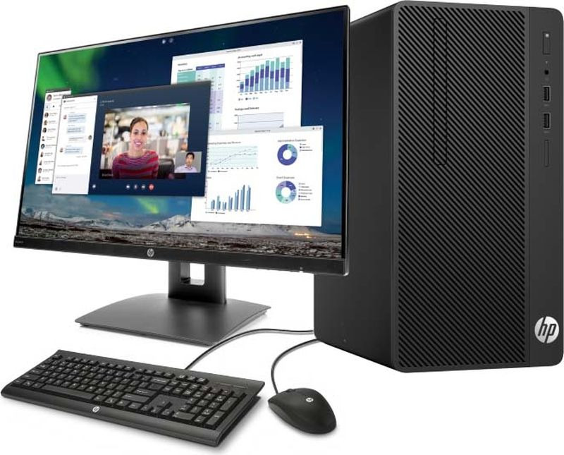 Персональный компьютер HP Desktop Pro MT i3 6100 (3.9)/4Gb/500Gb 7.2k/HDG/Free DOS 2.0/GbitEth/180W/клавиатура/ мышь/черный 6BE43ES 6BE43ES