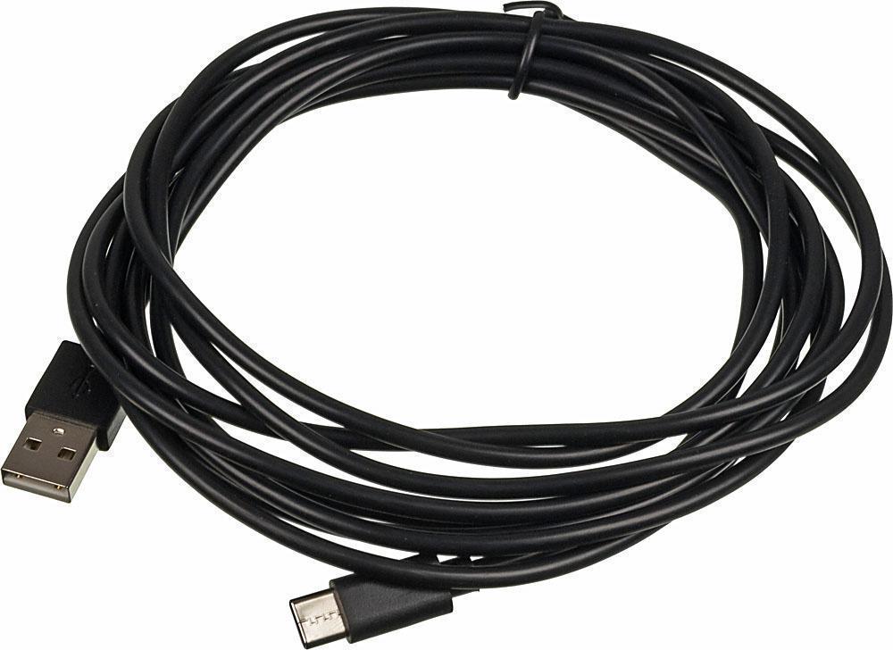 Кабель   USB (m)-USB Type-C (m) 3м черный 1491107 1491107