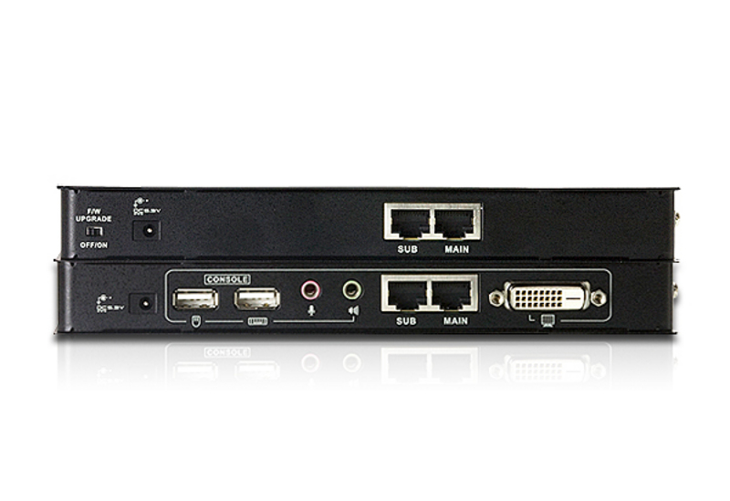 Удлинитель ATEN KVM USB, VI Dual Link+AUDIO+RS232, 60 м., 2xUTP Cat5e, с KVM-шнуром USB DVI-D 1x1.8м., БП 220> 5.3V CE602-A7-G CE602-A7-G