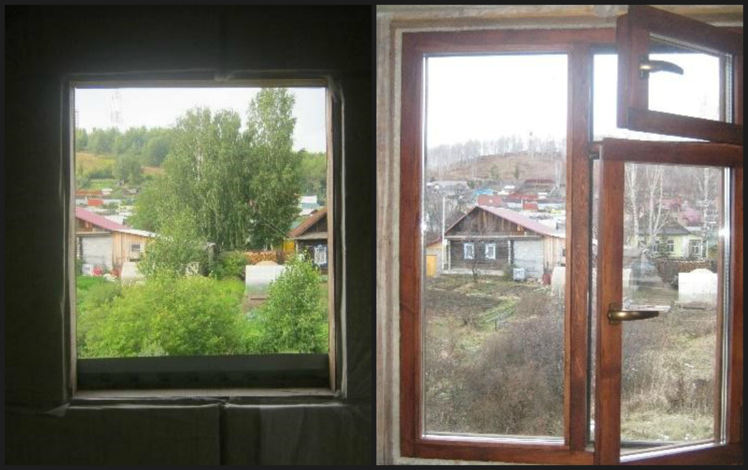 Как правильно установить деревянное окно