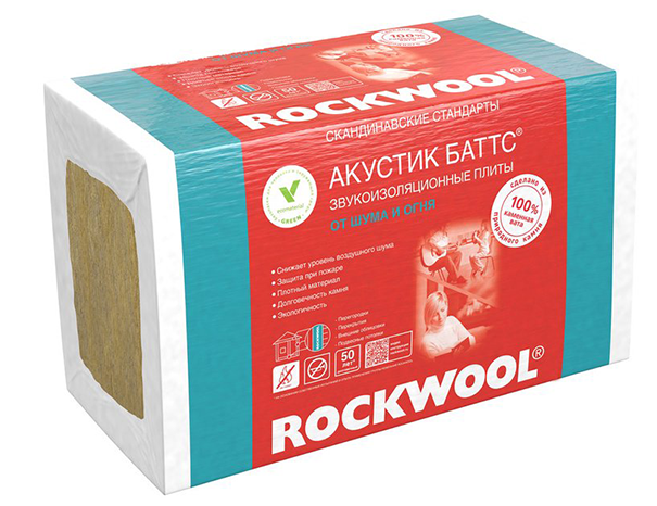 Плита из каменной ваты Rockwool. Фото.