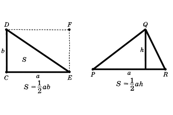 Расчет площади треугольника.Фото