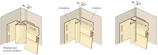 Оформление внутренних углов с помощью j-профилей.Фото