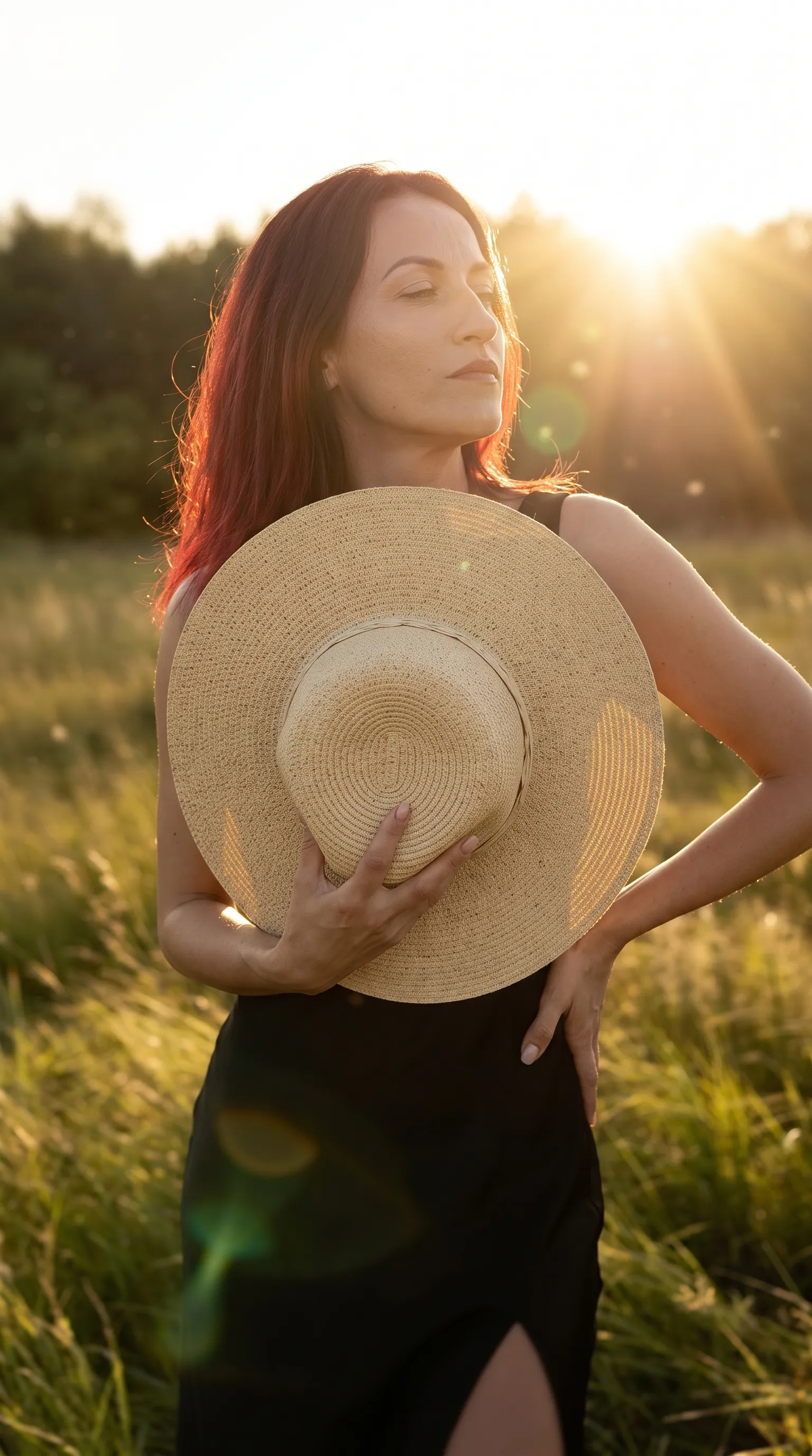 AI-фотосессия «Golden Hour Hat Portrait»