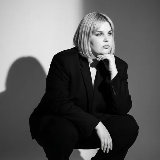 AI-фотосессия «High-Contrast Minimalist Studio Portrait»