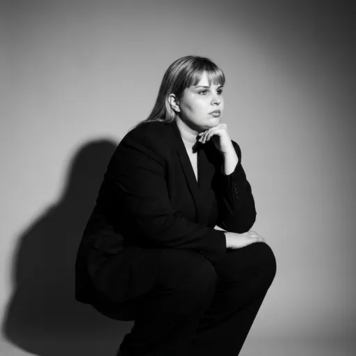 AI-фотосессия «High-Contrast Minimalist Studio Portrait»