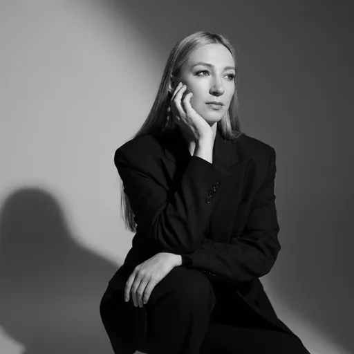 AI-фотосессия «High-Contrast Minimalist Studio Portrait»