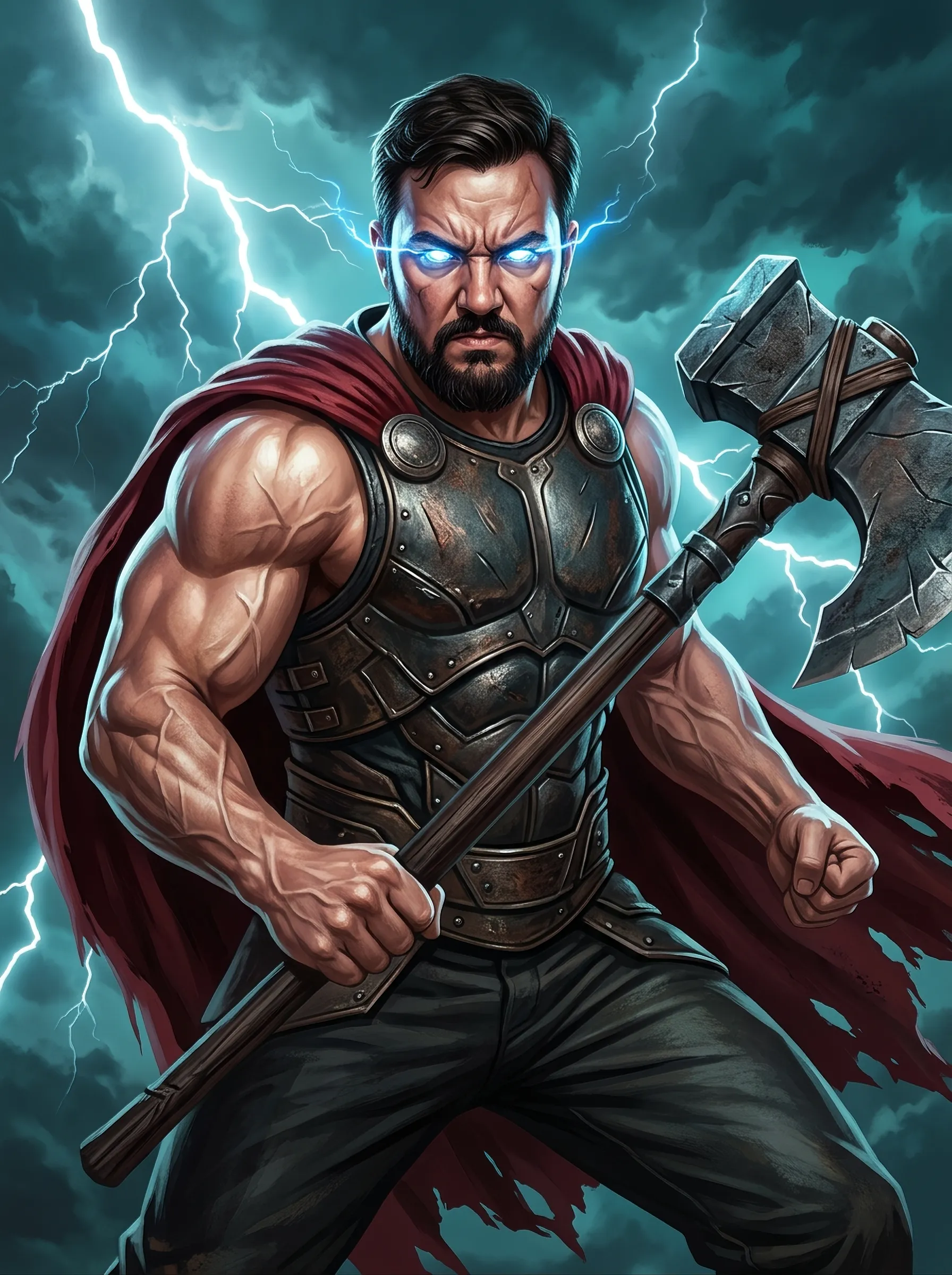 AI-арт «The God of Thunder's Storm»