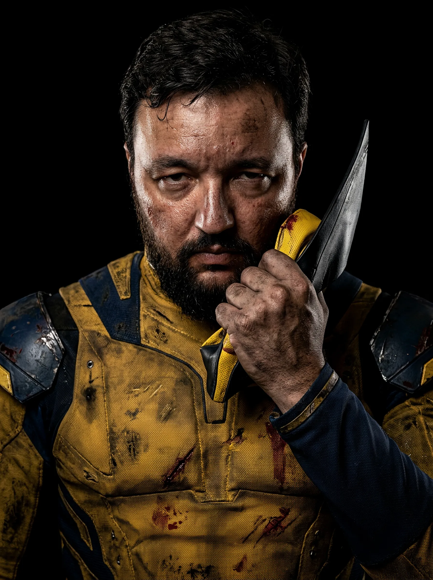 AI-арт «Battle-Worn Warrior Portrait»