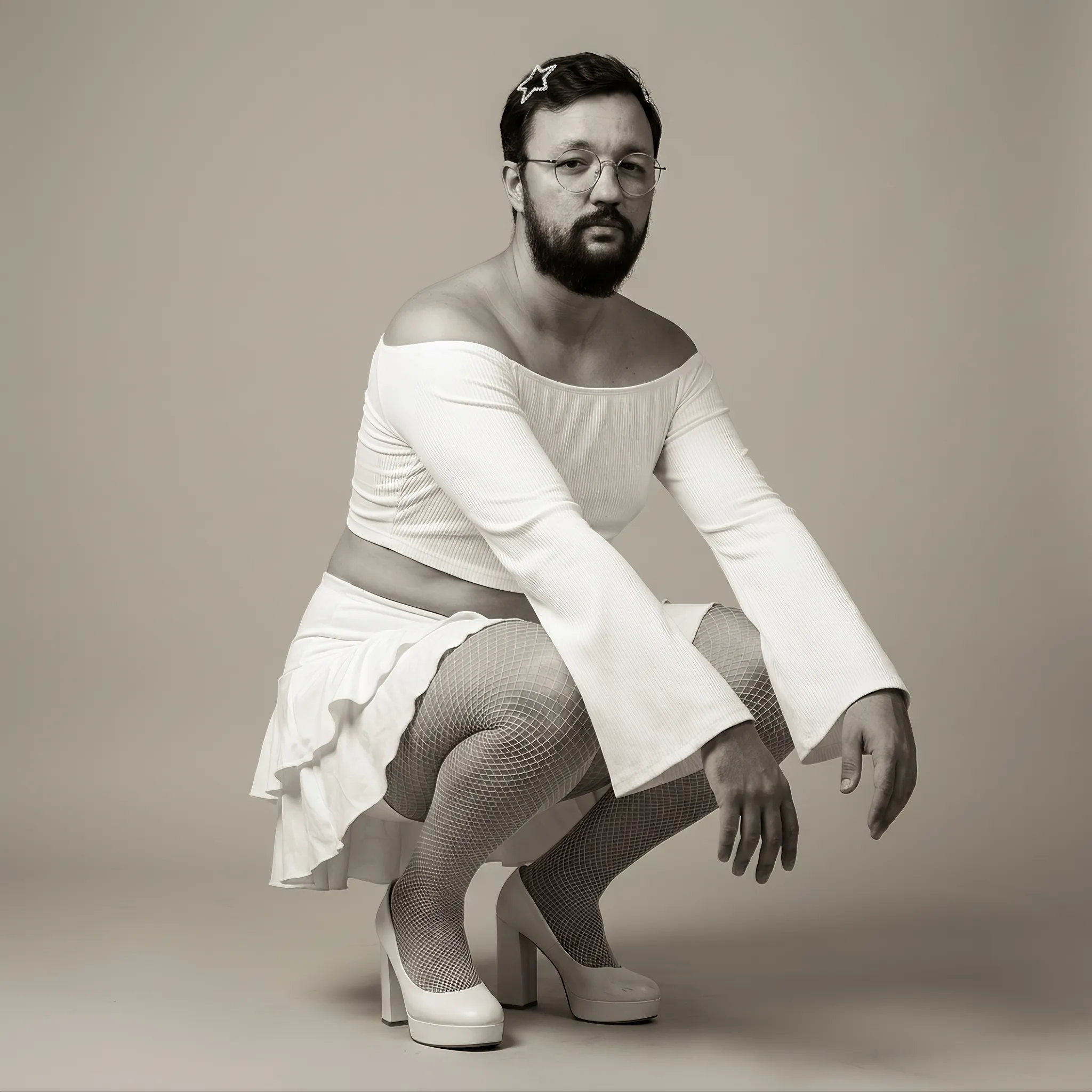 AI-фотосессия «Monochromatic Editorial Studio Portrait»
