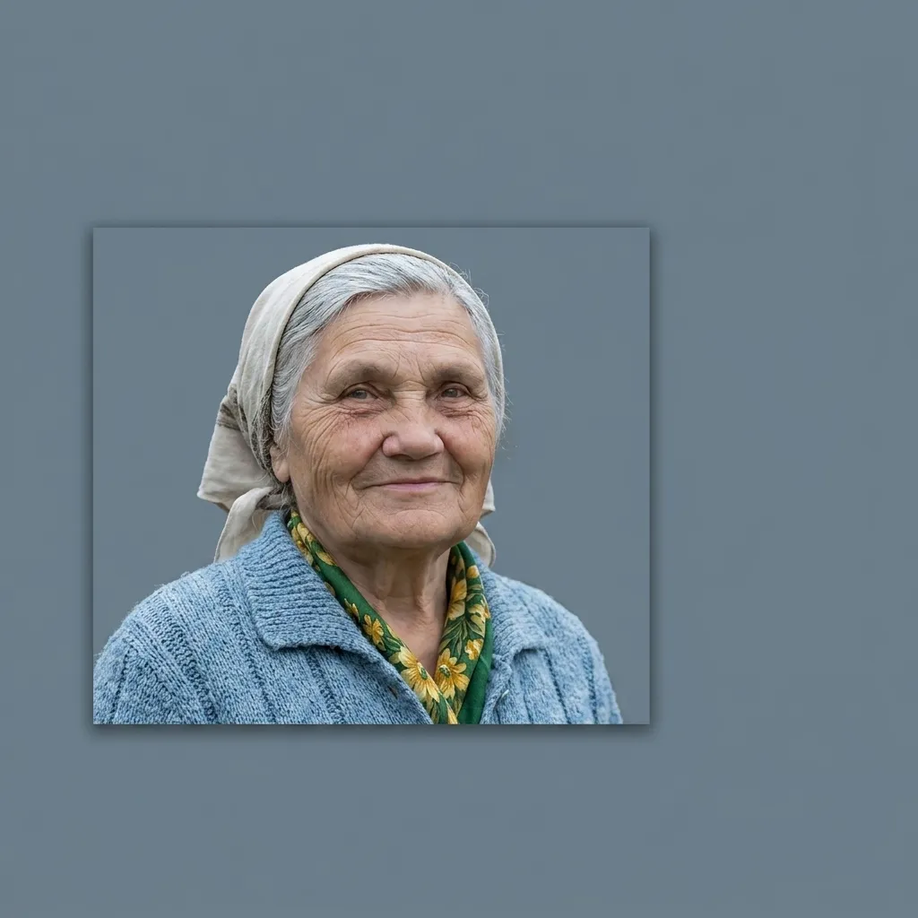 AI-арт «Cutout Portrait on Neutral Gray»