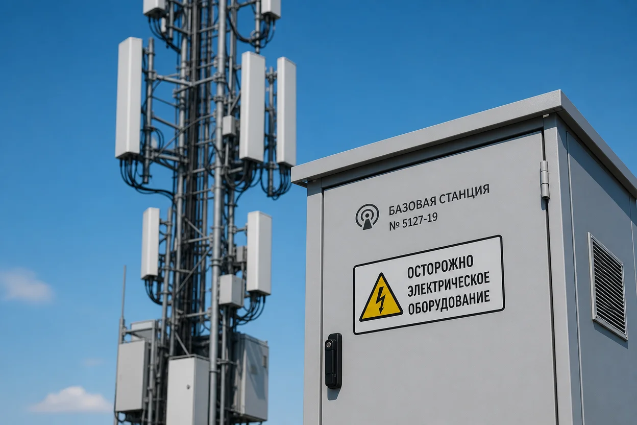 Мобильный интернет шаг 3: базовая станция принимает сигнал на антеннах вышки