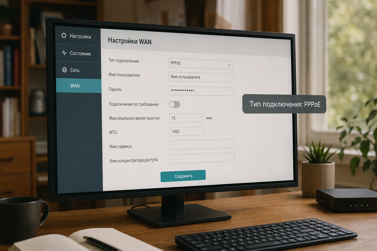 Не работает интернет как подключить: ввод логина и пароля PPPoE в настройках роутера