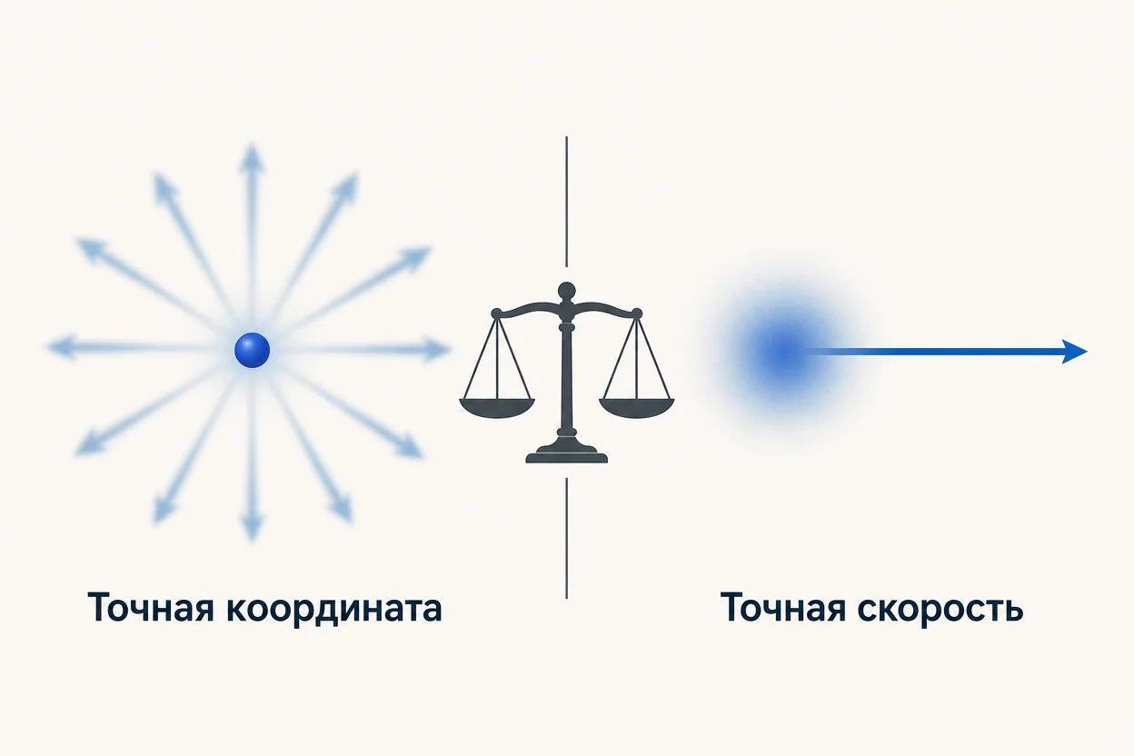 Принцип неопределённости — компромисс между точностью координаты и скорости частицы