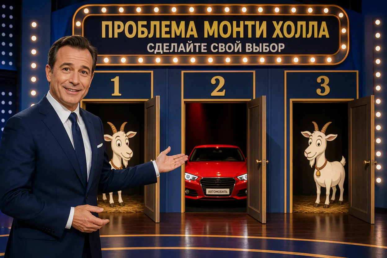 Парадокс Монти Холла — три двери телешоу, за одной автомобиль, за двумя козы