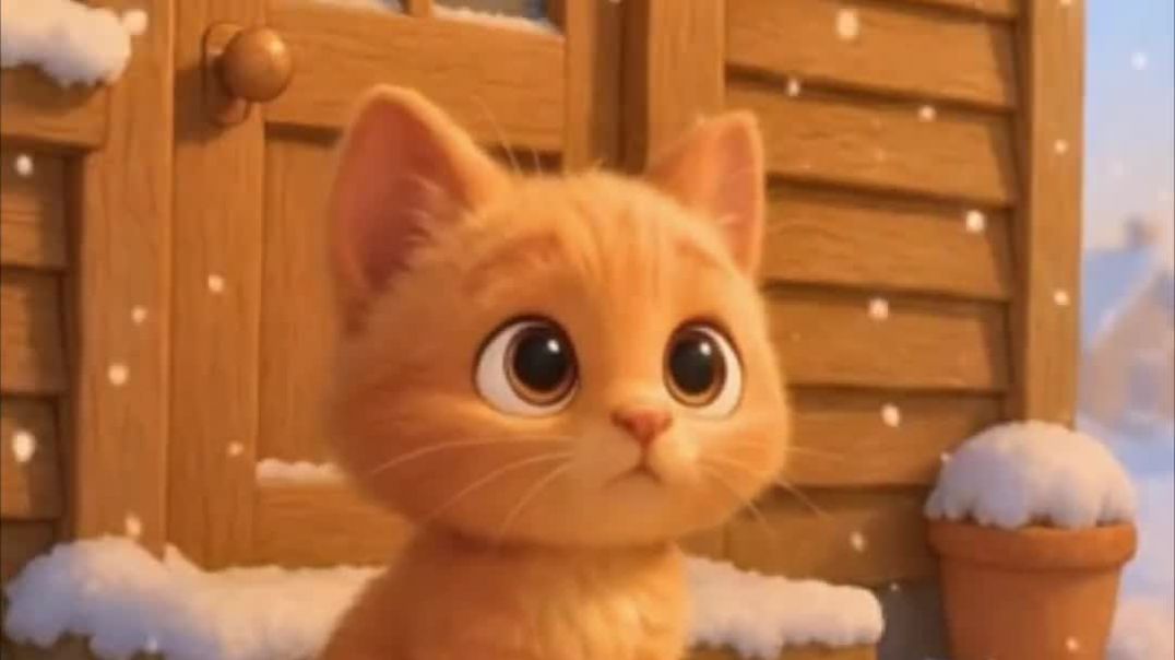 Котенок и снег