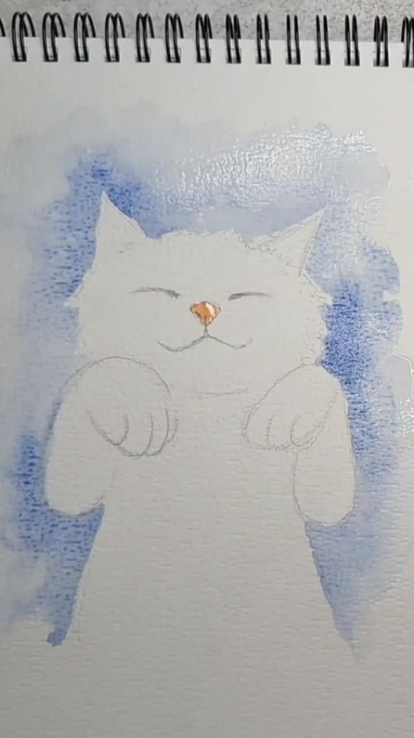 Рисуем рыжего котёнка