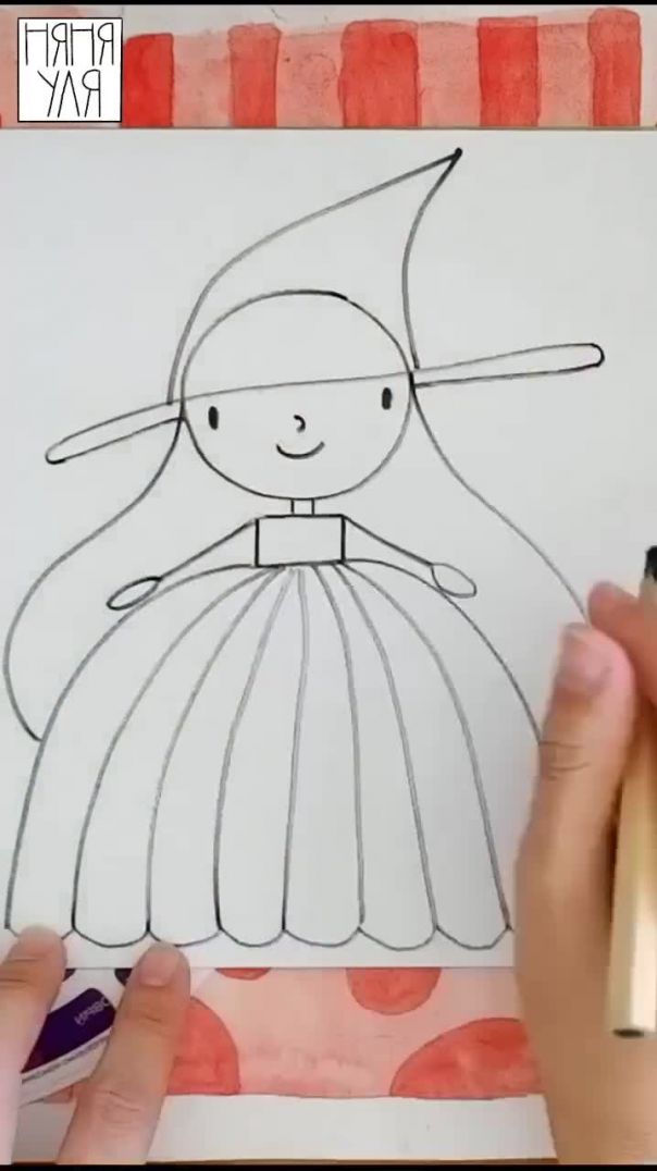 РИСУЕМ ХЭЛЛОУНСКУЮ ВЕДЬМУ