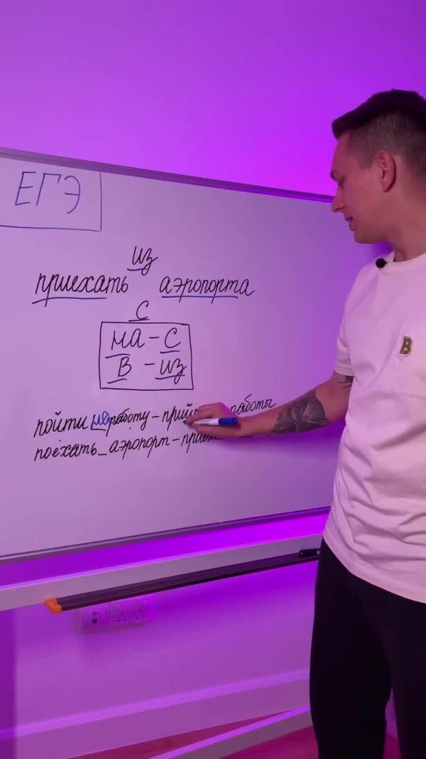 Употребление предлогов