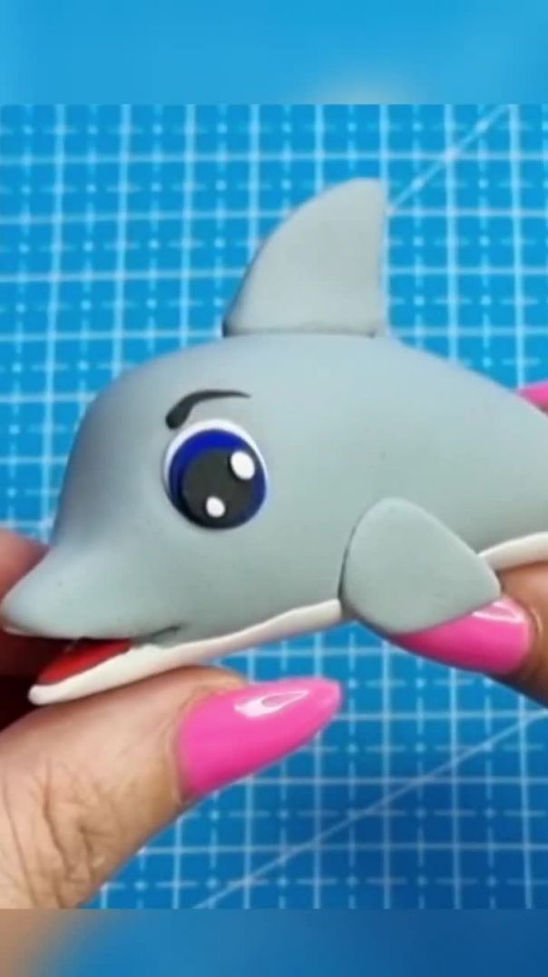 ЛЕПИМ ДЕЛЬФИНЧИКА ИЗ ВОЗДУШНОГО ПЛАСТИЛИНА